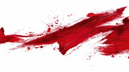 Red paint brush strokes. Watercolor painting background, Background texture