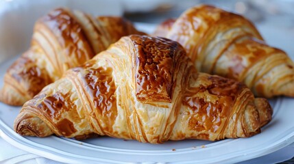 Croissant Delights A Tasty Treat for a Monthly Coffee Break Generative AI
