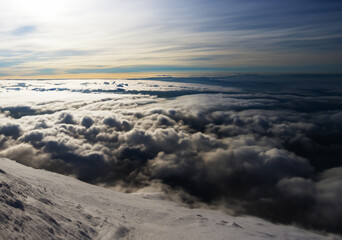 Earth and sky meeting on the horizon.