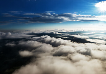Obraz premium Fields and forests stretching to the horizon.