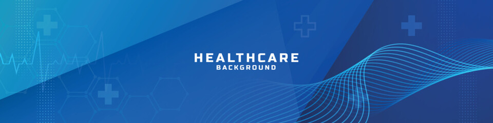 Healthcare theme background abstract linkedin banner