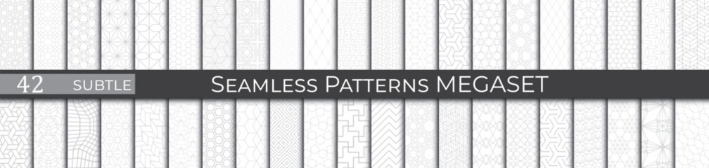 Orient pattern set. Subtle asian print design. Vector boho pattern