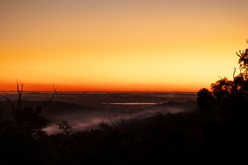 Sunset Over Valley in Western Australia