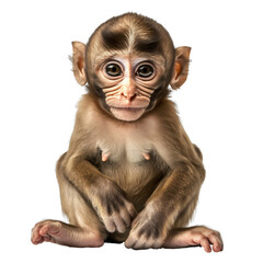 close up of a baboon isolated on transparent background