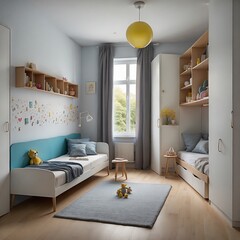 Moderne Kinderzimmer. Generative AI Technologie