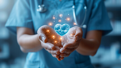 Hand holding plus sign virtual means to offer positive thing