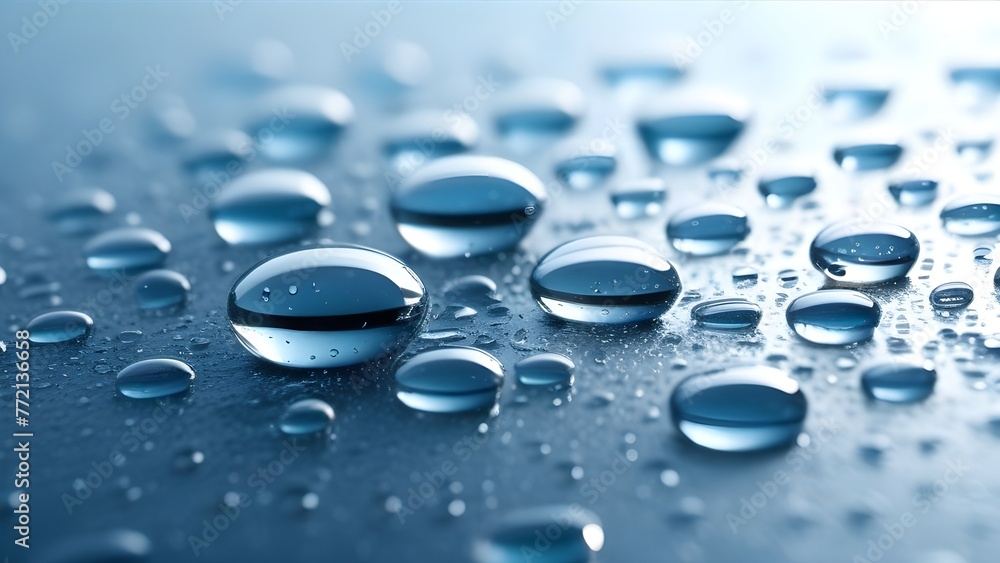 Poster raindrops on glass create a mesmerizing abstract pattern. fresh and clear, natures purity