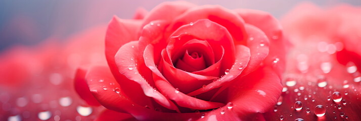 lose-up view of a dew-kissed rose petal, capturing its delicate beauty.