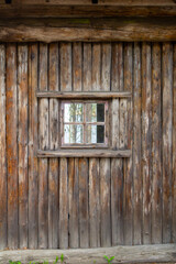 Window of an old log cabin