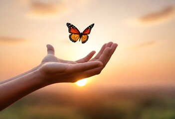 butterfly on hand