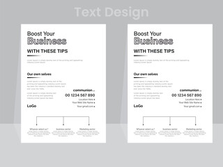 Creative Flyer text design.