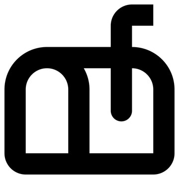 postbox icon, simple vector design