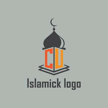 CU Islamic logo with mosque icon design.