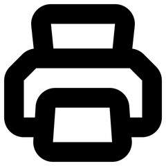 printer icon, simple vector design