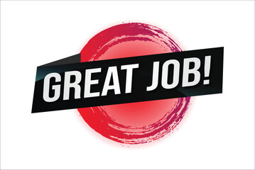 Great job word concept vector illustration with 3d lines style for social media landing page, template, ui, web, mobile app, poster, banner, flyer, background, gift card, coupon, label, wallpaper Gre
