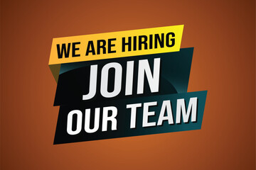 we are hiring join our team word concept vector illustration with modern futuristic 3d style for landing page template ui web mobile app poster banner flyer background gift card coupon label wallpaper