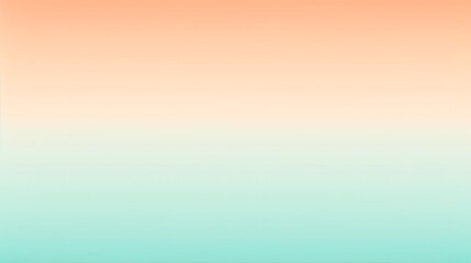 Clean gradient background, combination of sea green, light ocean, pink peach color with linear gradient background on horizontal frame. Smooth texture. copy space - obrazy, fototapety, plakaty