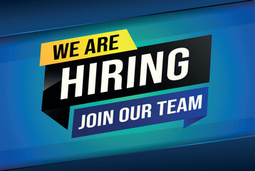 we are hiring join our team poster banner graphic design icon logo sign symbol social media website coupon

