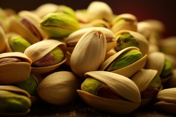 Expanding Pistachio nuts market. Heap nuts mixed. Generate Ai