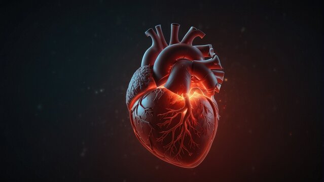Eternal Pulse Symbolic Illumination of Life's Rhythm Residing within the Human Heart