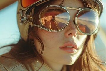 Design a futuristic fashion line inspired by space exploration, with metallic fabrics and astronaut helmets