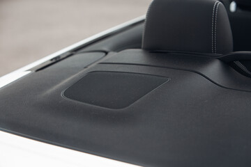 Sound speaker at the panel of convertible car