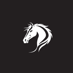 Fototapeta na wymiar Horse in cartoon, doodle style . Image for t-shirt, web, mobile apps and ui. Isolated 2d vector illustration in logo, icon, sketch style, Eps 10, black and white. AI Generative