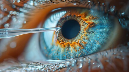 Human Eye With Needle in Iris