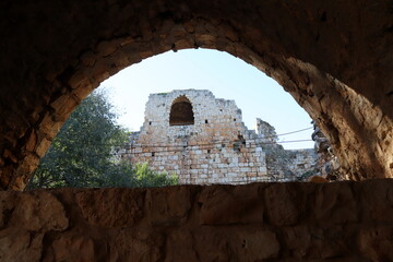 02/12/2024 Haifa Israel. Yehiam is the ruins of a Crusader and Ottoman-era fortress in western...