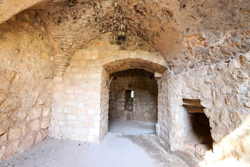 Obraz premium 02/12/2024 Haifa Israel. Yehiam is the ruins of a Crusader and Ottoman-era fortress in western Galilee, Israel.