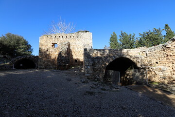 02/12/2024 Haifa Israel. Yehiam is the ruins of a Crusader and Ottoman-era fortress in western...
