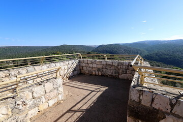 02/12/2024 Haifa Israel. Yehiam is the ruins of a Crusader and Ottoman-era fortress in western...