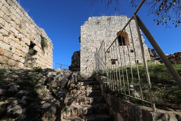 02/12/2024 Haifa Israel. Yehiam is the ruins of a Crusader and Ottoman-era fortress in western...