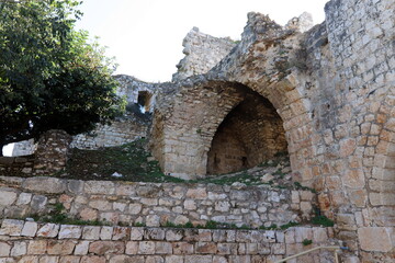 02/12/2024 Haifa Israel. Yehiam is the ruins of a Crusader and Ottoman-era fortress in western...