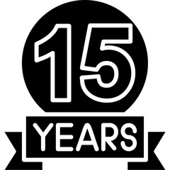 15 years Anniversary Icon