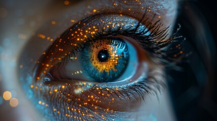 Breakthrough in Visual Impairment: Microchip Implantation in Human Eye - obrazy, fototapety, plakaty