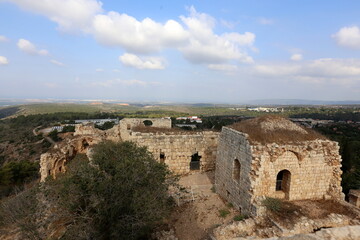 Fototapeta premium 02/12/2024 Haifa Israel. Yehiam is the ruins of a Crusader and Ottoman-era fortress in western Galilee, Israel.