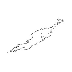 Anguilla map vector illustration, scribble sketch Anguilla Islands