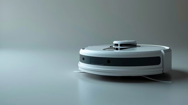 A clay model of a robotic vacuum cleaner symbolizing smart home technology
