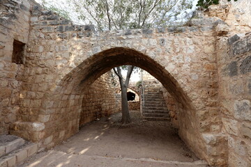 02/12/2024 Haifa Israel. Yehiam is the ruins of a Crusader and Ottoman-era fortress in western...