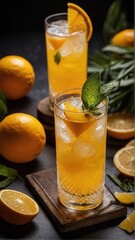 Serving Harvey Wallbanger Cocktail at the bar.