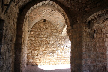 Fototapeta premium 02/12/2024 Haifa Israel. Yehiam is the ruins of a Crusader and Ottoman-era fortress in western Galilee, Israel.