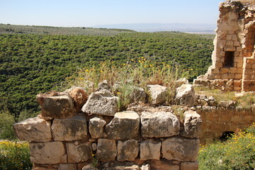 02/12/2024 Haifa Israel. Yehiam is the ruins of a Crusader and Ottoman-era fortress in western Galilee, Israel.