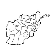 Afghanistan map vector illustration, scribble sketch Afghanistan