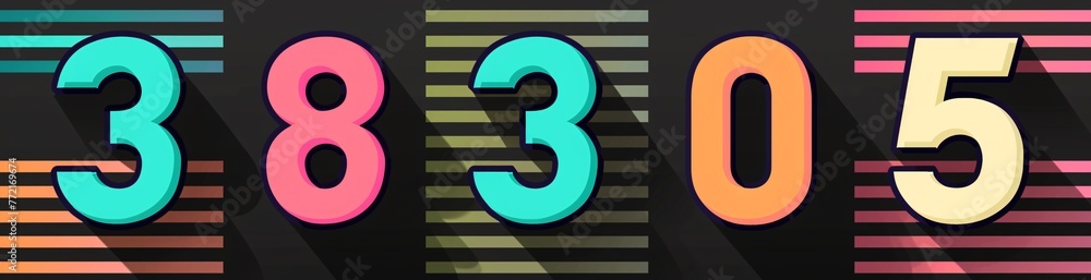 Poster 3d number three a stylish, modern, and catchy number three design generative ai