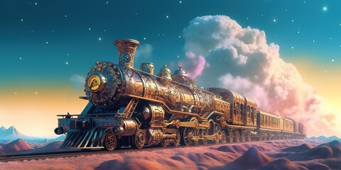 Stardust_Locomotive_A_solar-powered_steam_train - obrazy, fototapety, plakaty