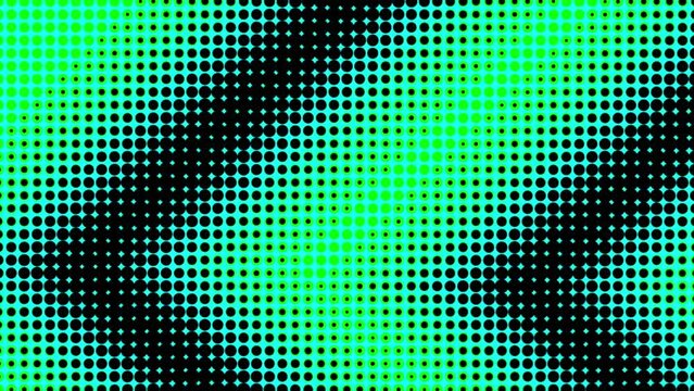 Animation video loop light arrow moving on green color and black color