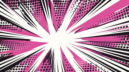 Fototapeta premium Pink-Toned Comic Background. Generative AI