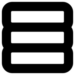 row icon, simple vector design