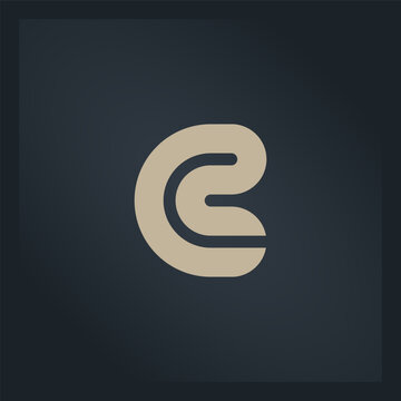 C2 - logo or icon. Logotype with letter C and number 2. Vector design element.